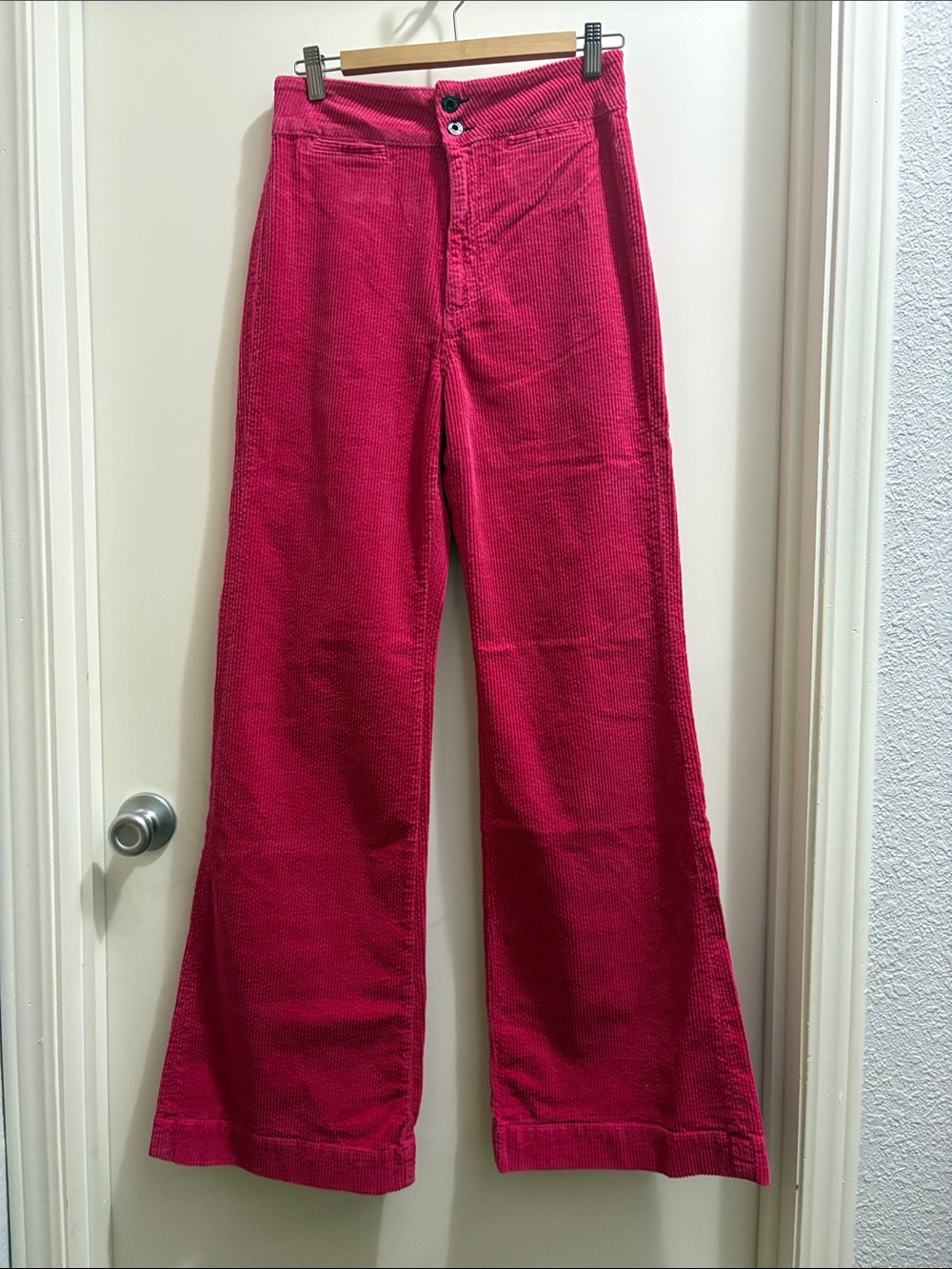 ASKK NY Fuchsia Corduroy Wide-Leg Jeans